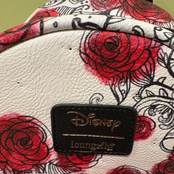 Rare Disney x Loungefly Sketched Belle & Roses Mini Backpack